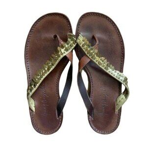 Henry Beguelin Embellished Leather Sandals 36.5